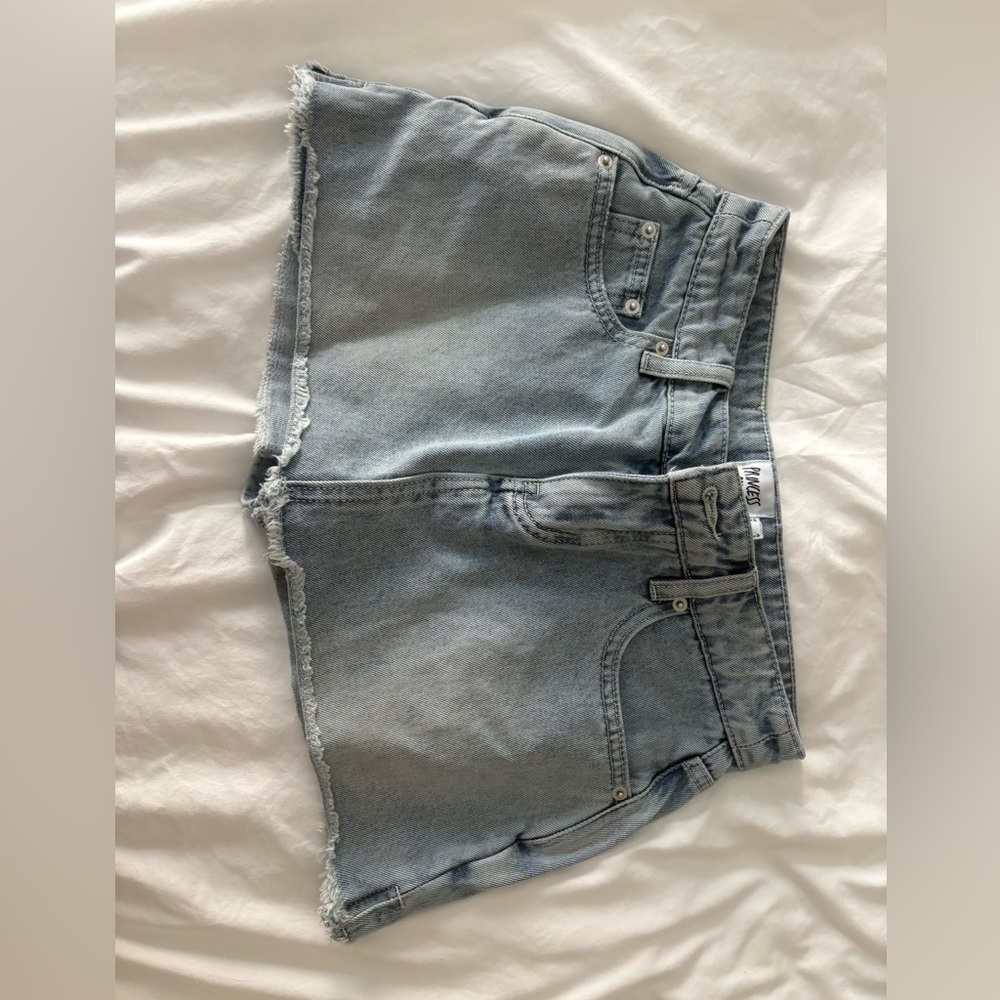 Princess Polly Blue Jean Skort with Raw Hem